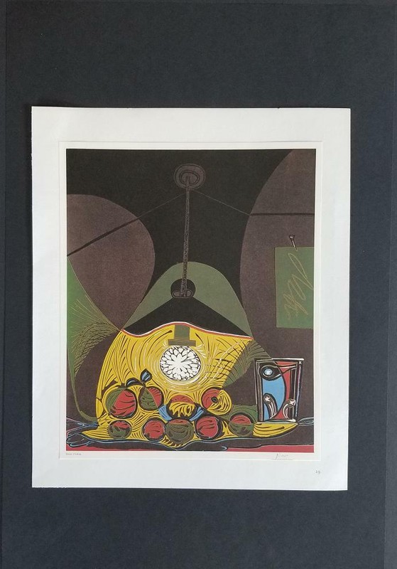 Picasso «Still Life Under The Lamp » Mounted Lithograph 1973 Platesigned