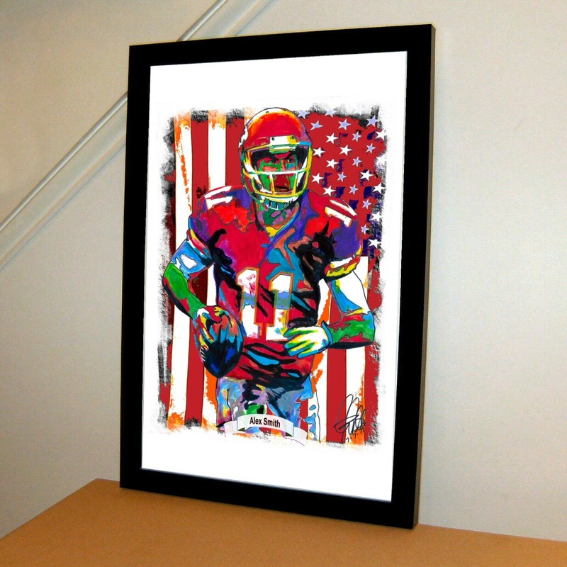 Alex Smith Kansas City Chiefs Football Sports Poster Print Wall Art 11×17