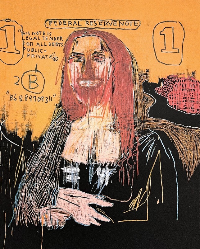 JEAN-MICHEL BASQUIAT - Mona Lisa - signed, numbered edition 228/300, 50x70cm gallery