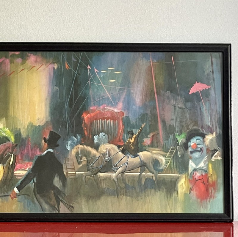 Fine Art Circus Litho Midcentury MCM MARCEL DULAC “Le Cirque” Vintage Clowns gallery
