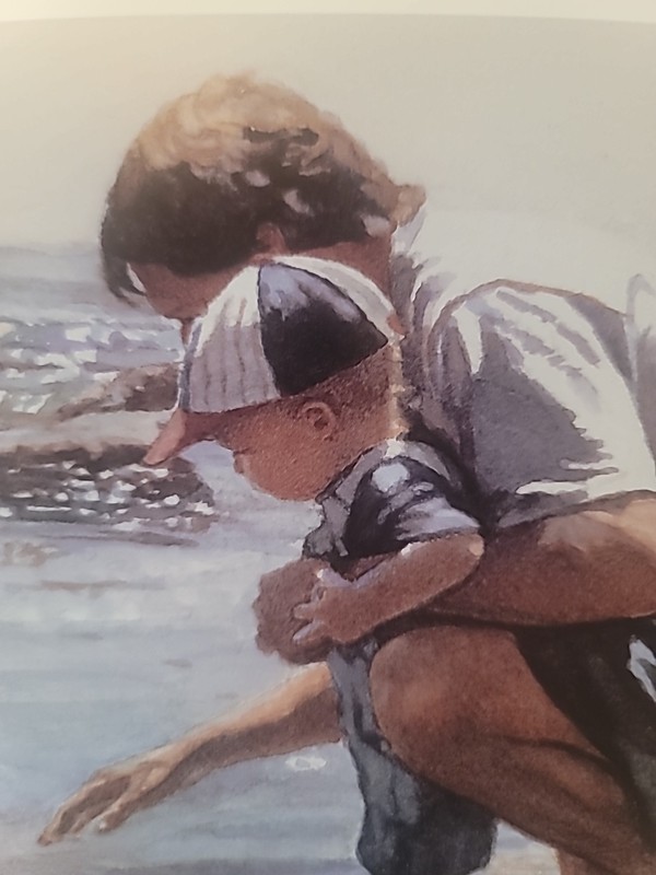 Steve Hanks "Time With Dad" HANDSIGNED Image 15" x 7 1/2" 19x12 Free Shipping