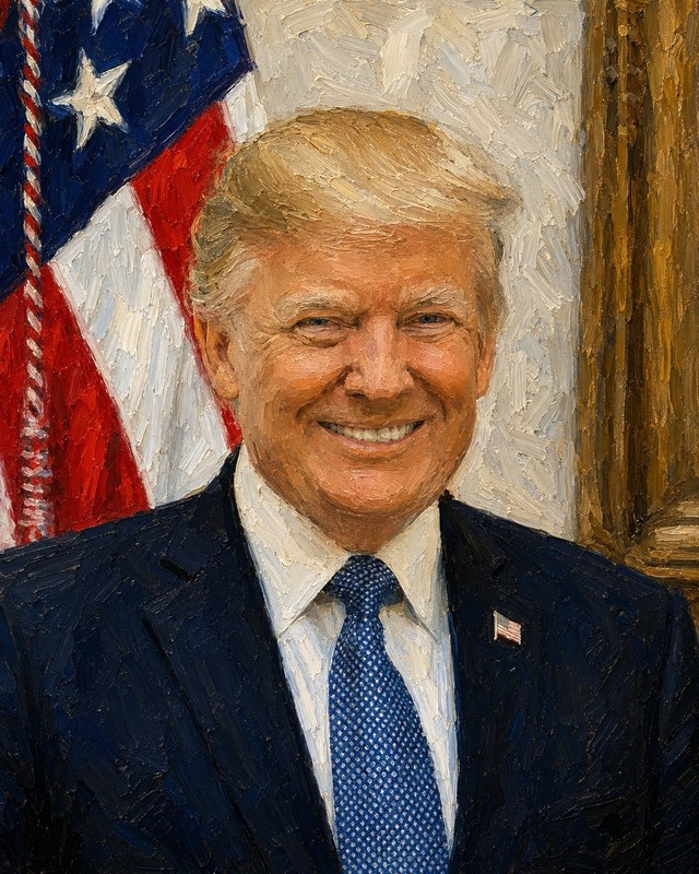 Donald Trump USA President Poster Artwork 16×20” American Flag Print