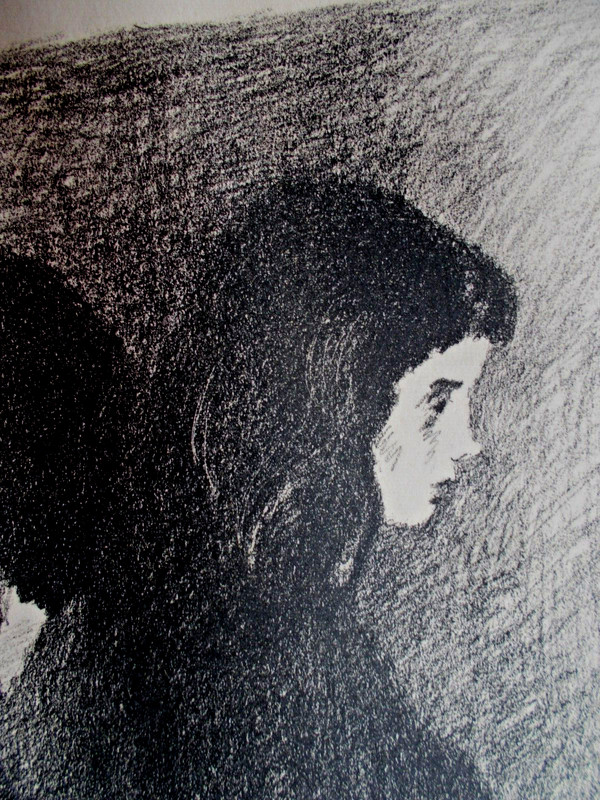 Great 1970 Raphael Soyer Original Pencil Signed Lithograph "Flower Children" gallery