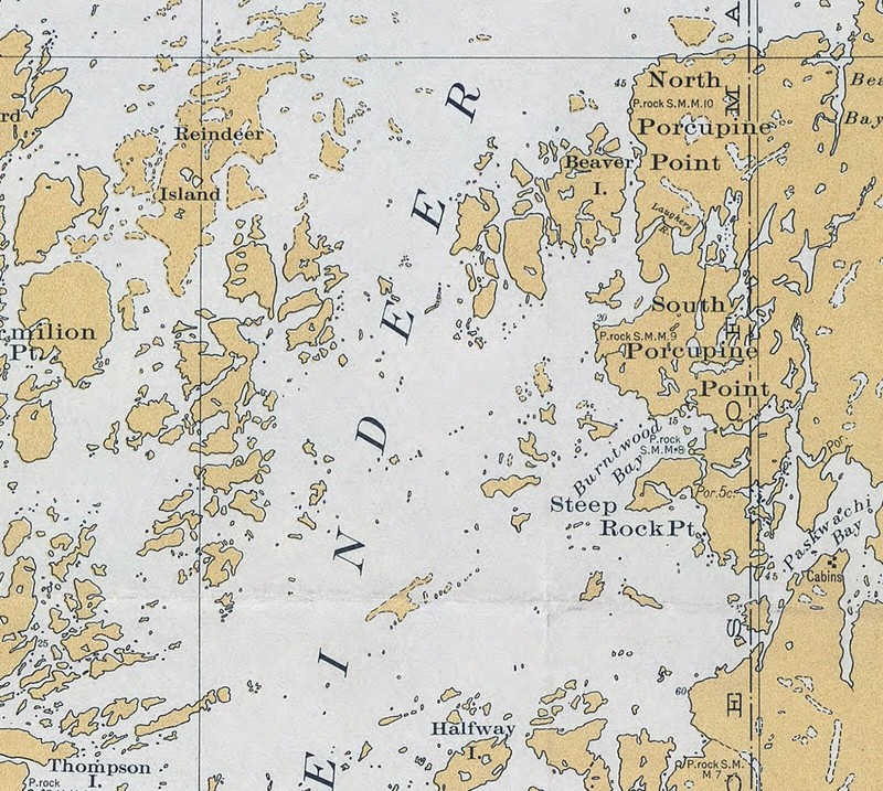 1925 Map of Reindeer Lake Area Manitoba and Saskatchewan Canada gallery