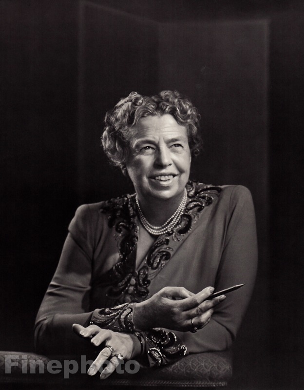1955/83 Vintage ELEANOR ROOSEVELT First Lady Franklin YOUSUF KARSH Photo Art