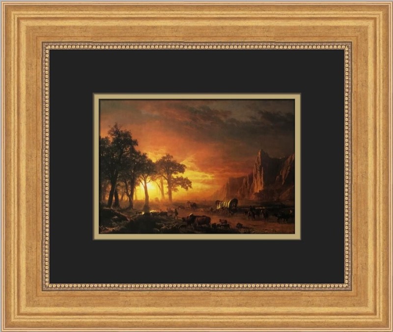 Albert Bierstadt Emigrants Crossing the Plains Custom Framed Print