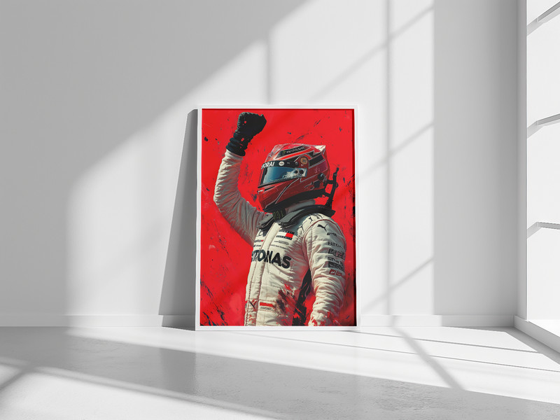 Lewis Hamilton Framed 24×36 Giclée Art Print Ltd 1/25 Signed COA Rombley V18