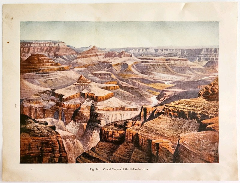 1916 Grand Canyon Of The Colorado River Color Plate Print Art Landscape DWSS15 gallery