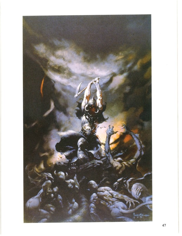 Frank Frazetta Art Print – DEATH DEALER II Frazetta/Sun Litho-Print 1986
