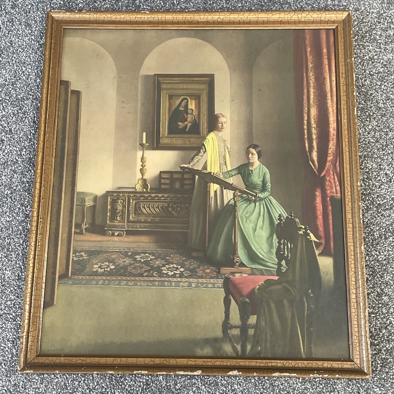 The Sampler Leonard Campbell Taylor 1933 Antique Art Print 50cm x 60cm