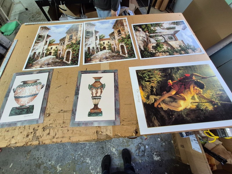 50 Art prints bulk posters -sizes from 8×10 up to 24×30 – bulk art -lot 7