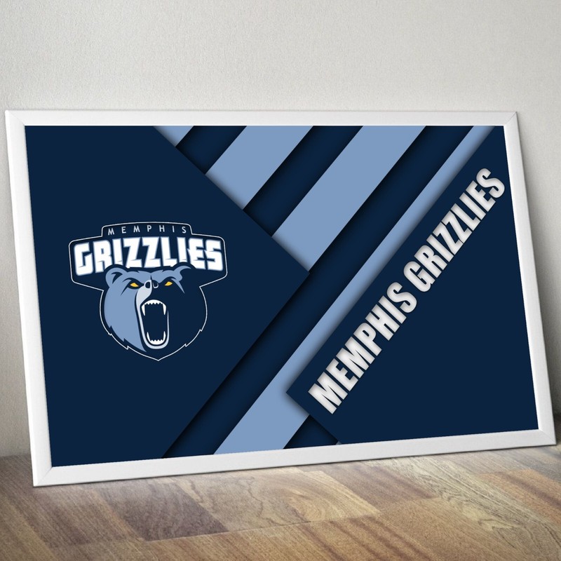 Memphis Grizzlies NBA Team Logo Basketball Wall Art Print Gift POSTER CANVAS gallery