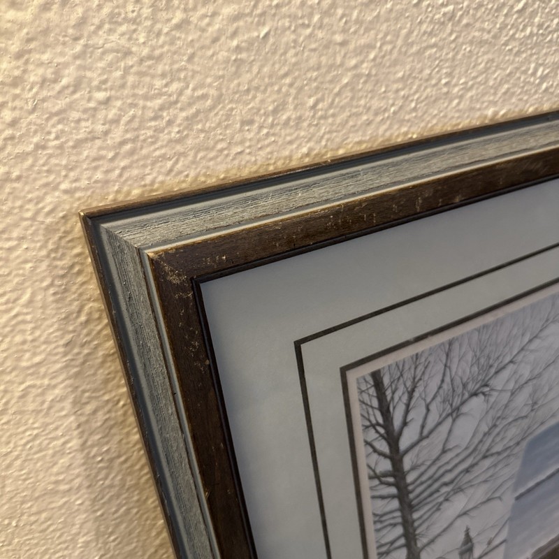 Charles Wysocki "Belly Warmers" FRAMED Art Americana Rural Winter 26x23 Inch gallery