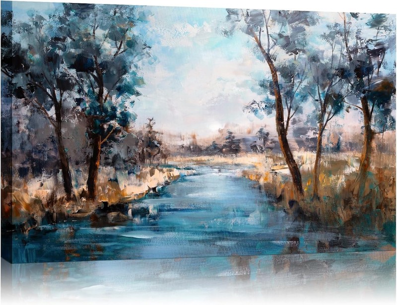 New Canvas Wall Art Framed Nature Scene Landscape Painting 20×25″Fast Shipping