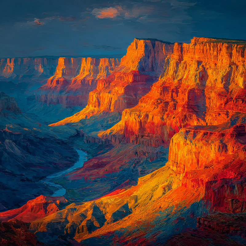Grand Canyon United States 24x24 Giclée Art Print Ltd 1/25 Signed COA Rombley C6