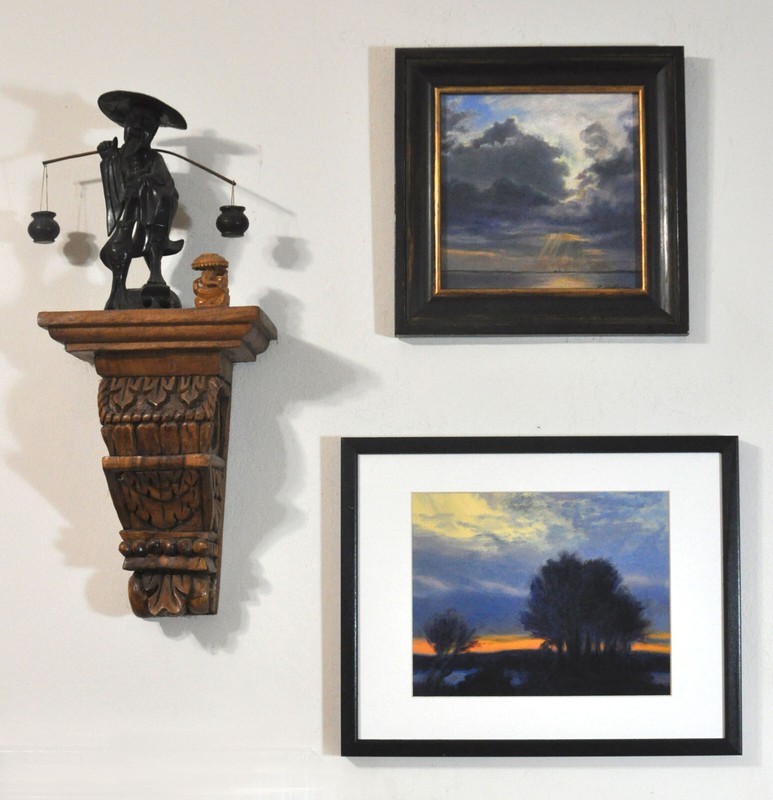 HUDSON RIVER WINDSWEPT SKY AT SUNDOWN ART PRINT from Oil Painting by P. Tarlow gallery