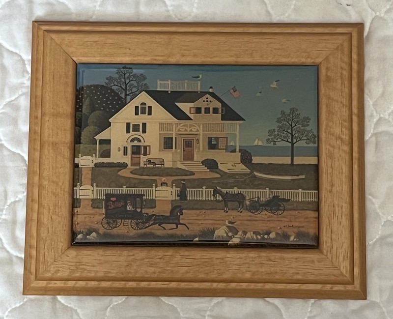 Georgina's Country Creations Set of 4 Framed Folk Art Prints Farm Scenes gallery