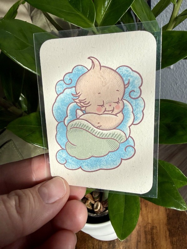 ACEO Art Card Signed Print 2.5” x 3.5” Kewpie Digital Illustration
