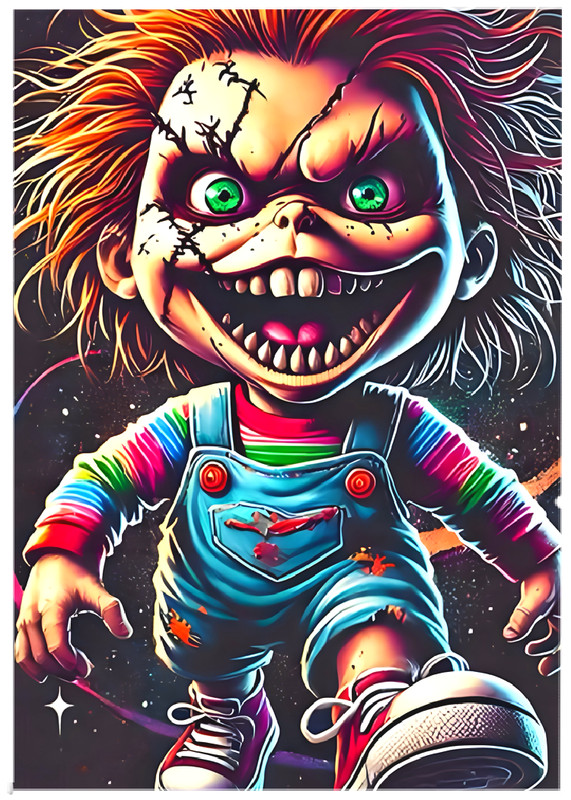 HALLOWEEN CHUCKY * Fun Novelty * HOLIDAY * Art Card * ATC ACEO