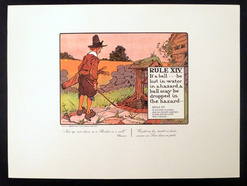 SOME OF THE RULES OF GOLF XIV 1966 Charles Crombie LITHOGRAPH
