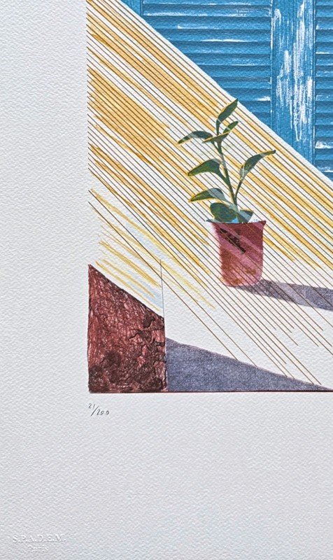 DAVID HOCKNEY - Sun - signed, numbered edition 21/200, 35x50 cm gallery