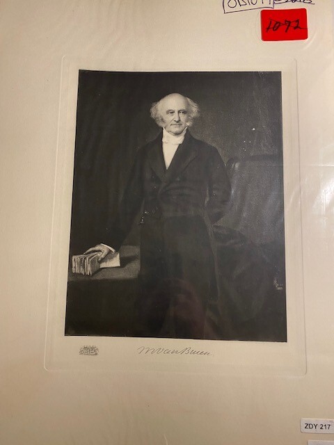 MARTIN VAN BUREN Original Antique Vintage Print Etching President USA