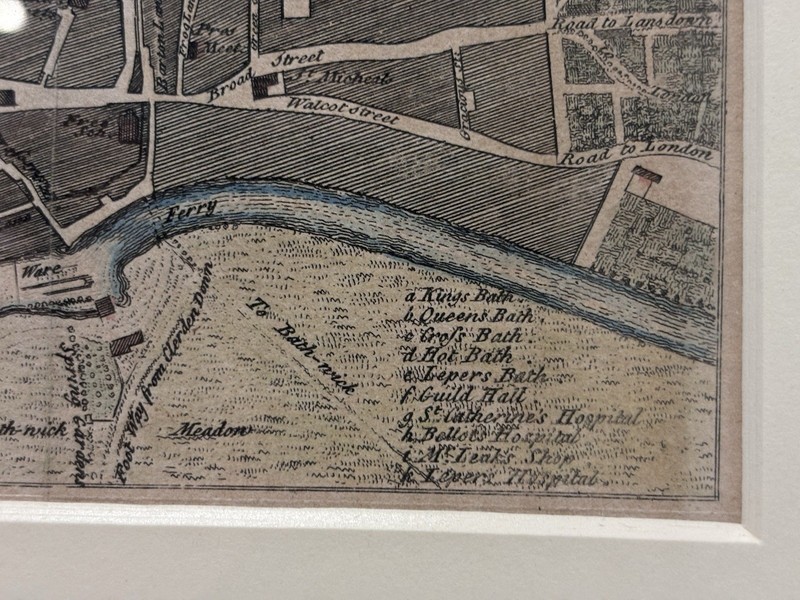 Antique Print c. 1760, New Plan of the City of Bath, Rare Historic England Gifts gallery