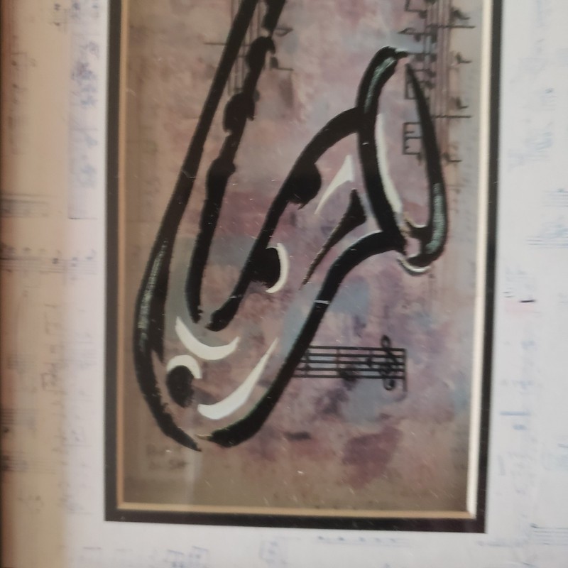 Framwd 3D Musical Instruments Framed Print Set Of 3 Wall Art Signed Ruth Bush gallery