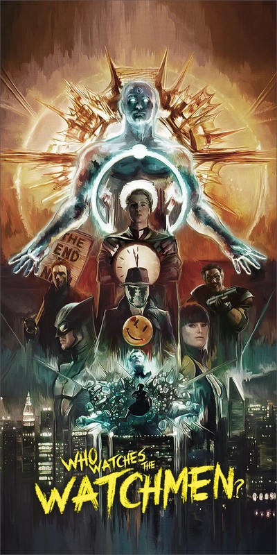 Who Watches The Watchmen Movie Comic Poster Giclee Print 12×24 Mondo