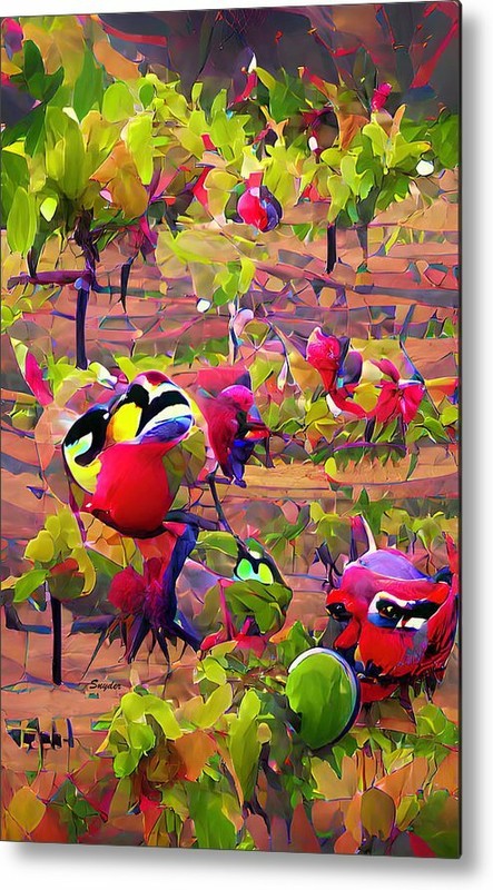 Attack of the Angry Birds by Floyd Snyder Steampunk Abstract Fantasy Wine Art