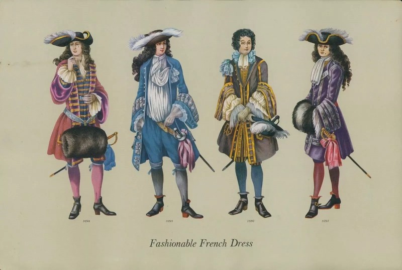 3 x English CIVIL WAR 1665 - 1693 FASHION Prints Vintage 37cm x 24cm gallery