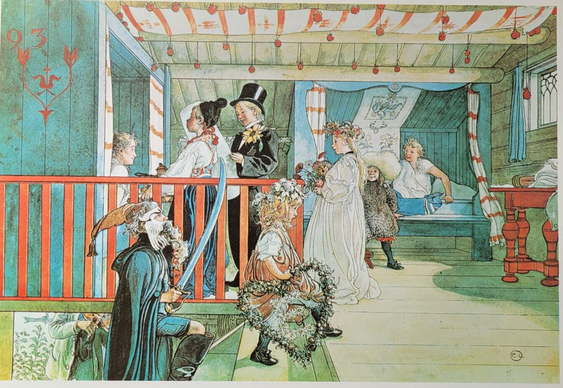 Carl Larsson Print NAME DAY AT THE STORAGE SHED