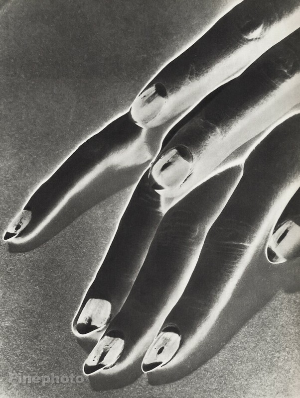 1930/34 Original MAN RAY Solarized Fingers Hand Nails Vintage Art Photo Gravure