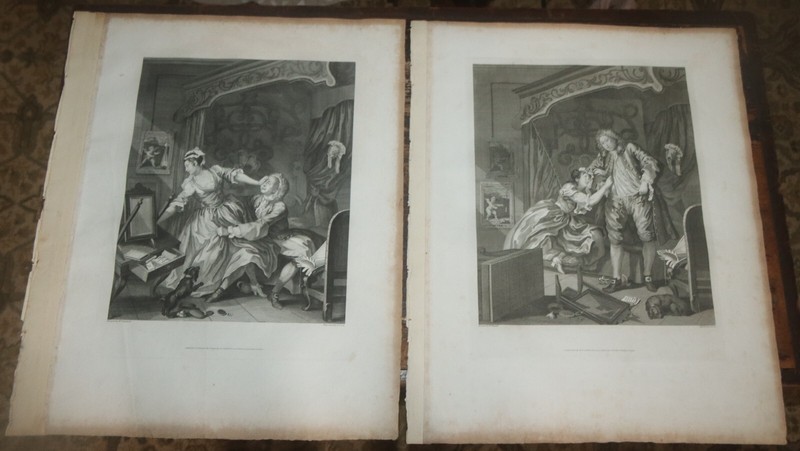 1798 After William Hogarth Engraving BEFORE & AFTER (sex) 17″ X 23″