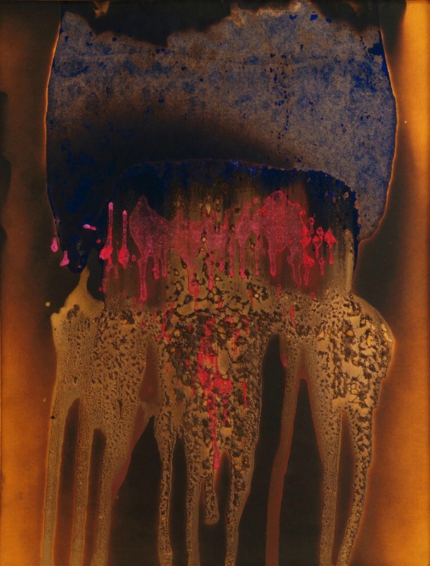 Yves Klein: Untitled (Fire Color Painting) 22x30 Archival Quality Fine Art Print