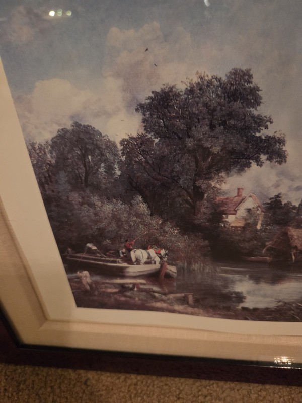 English Country Landscape Art Print Framed Cottage River Scene Traditional Décor gallery