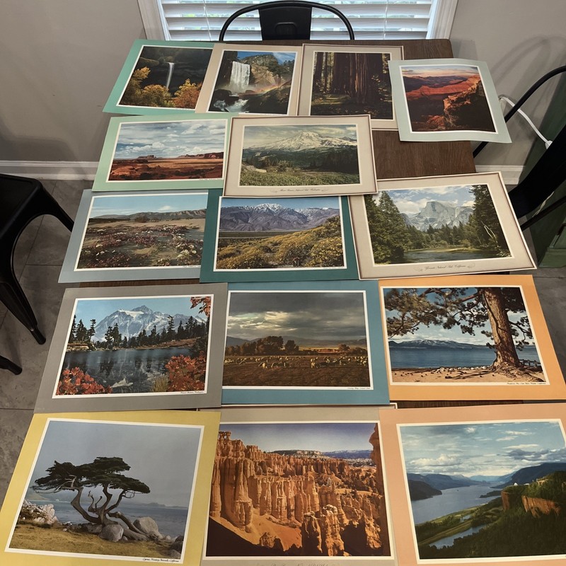 VTG 15 STANDARD OIL COMPANY OF CALIFORNIA UNITED STATES LANDSCAPE PRINTS 1950s