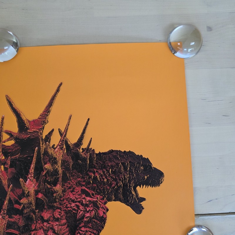 Godzilla Minus One Orange Variant 24" x 36" Screen Print LE 17/50 Pascal Blanche gallery