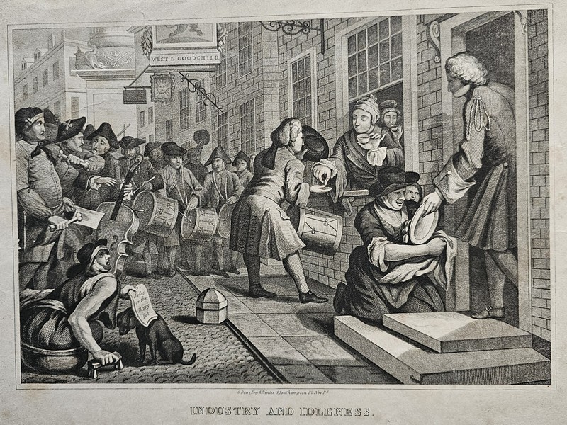 INDUSTRY AND IDLENESS Plate 6 – Antique Print, after William Hogarth
