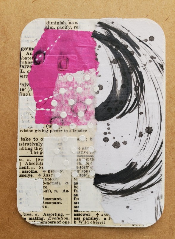 ACEO Original Collage Art 2.5″ x 3.5″ Numbered And Signed OOAK Mixed Media