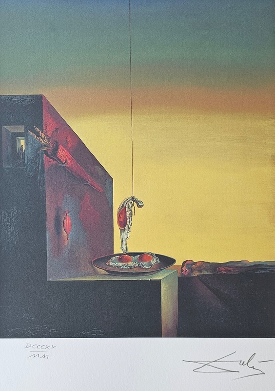 Salvador Dali Fried Eggs on the Plate HAND NUMBERED PLATE SIGNED LITHOGRAPH art