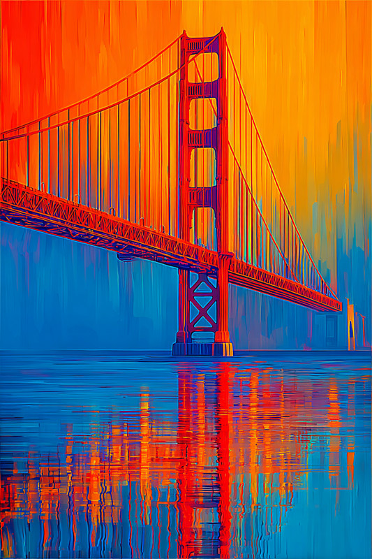 Golden Gate Bridge 24×36 Giclée Art Print Ltd 1/25 Signed COA Rombley V2