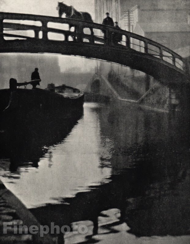 1904/66 Vintage London Regent Canal Bridge Horse Boat ALVIN LANGDON COBURN Art