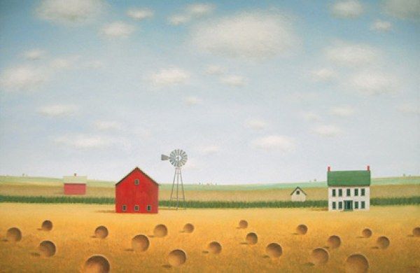Windmill on the Old Farmstead Sharon France Art Print 16×12