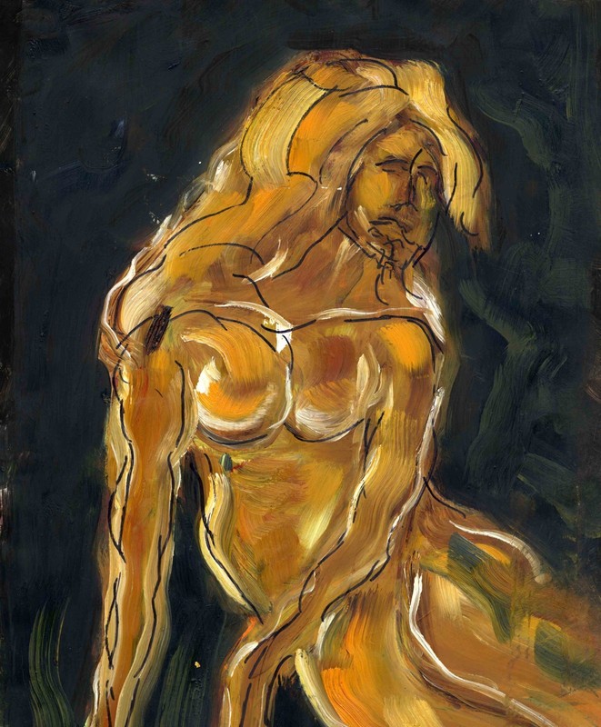 Marjorie – Original Oil On Paper