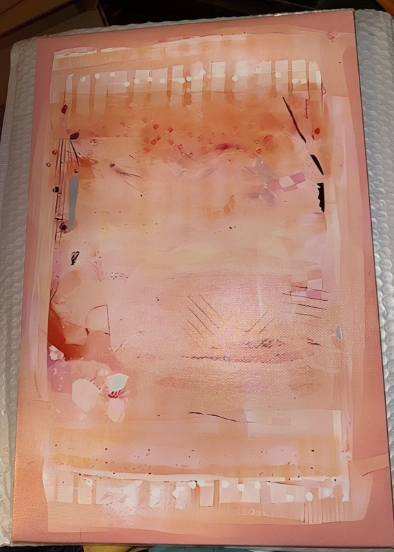12 X 18 Affordable Pink Canvas Print Ready To Hang NEW Shipping Included