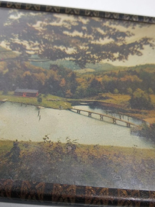 4x5 Framed Prints vintage 50s metal frame MOUNTAIN LAKE RURAL SCENCE 2 MCM READ gallery