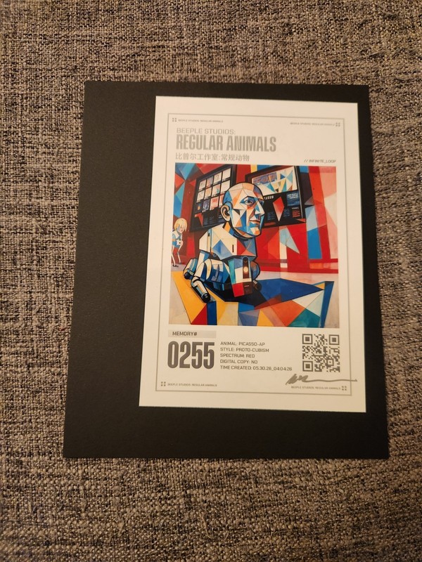 Beeple Studios Regular Animals Authentic Signed 1/1 Physical Print #0255