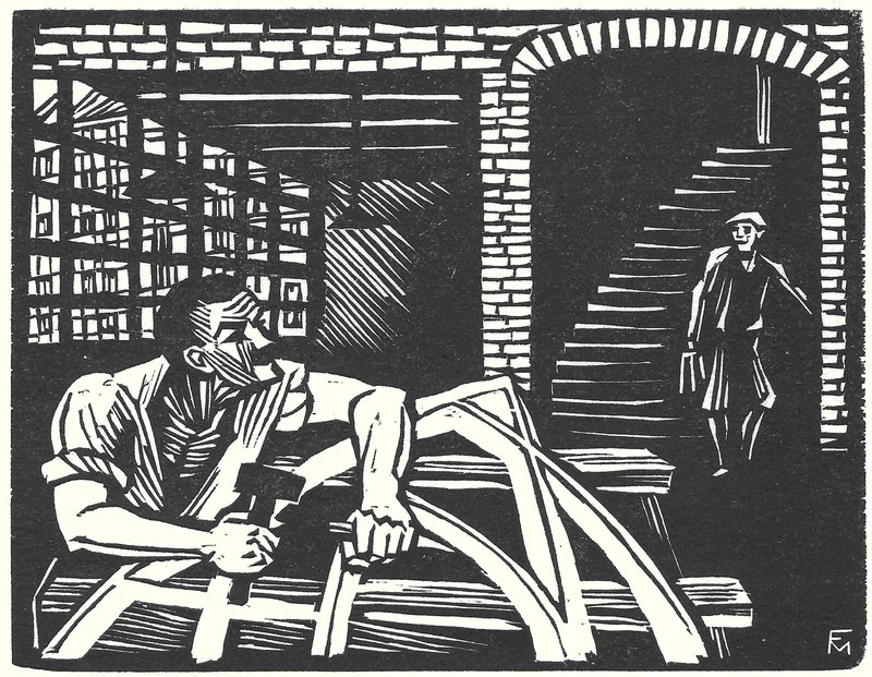 Conrad Felixmuller – Original Small Woodcut