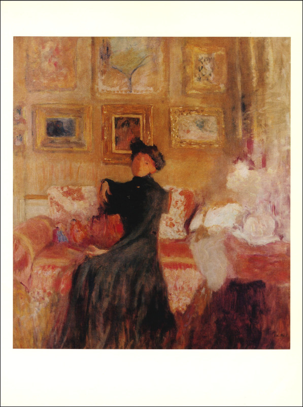 1968 Vintage Print Edouard Vuillard 1905 Le Divan Rouge Fine Art Plate Portrait